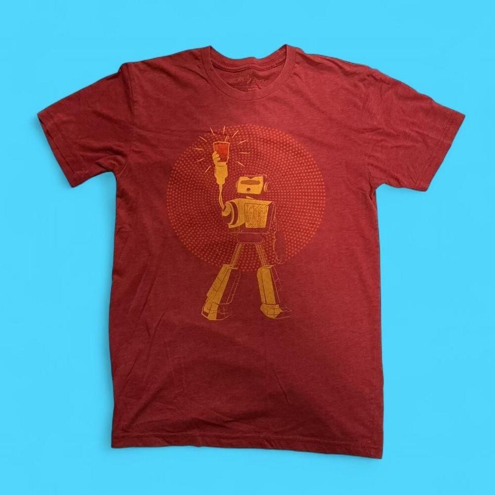 Story spark robot graphic tee